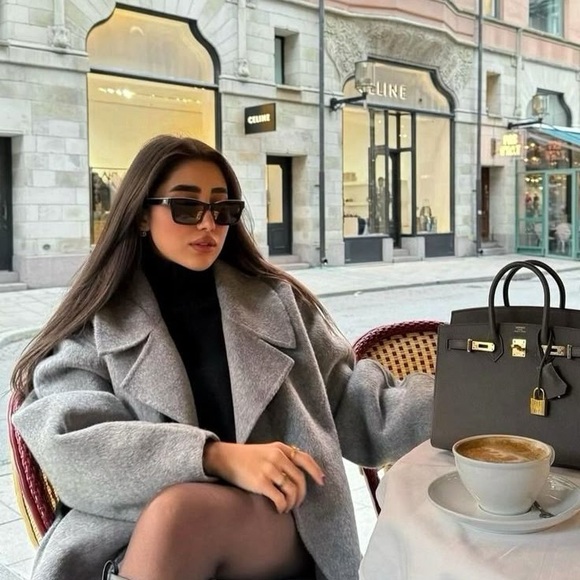 NEW WITH TAGS ZARA LONG LINE BELTED WOOL BLEND COAT - Picture 4 of 13